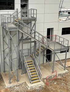 Multilevel free standing GRP Staircase